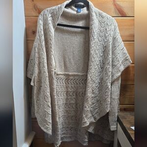 Karen Scott Beautiful Open Knot Cardigan Oversized 1x